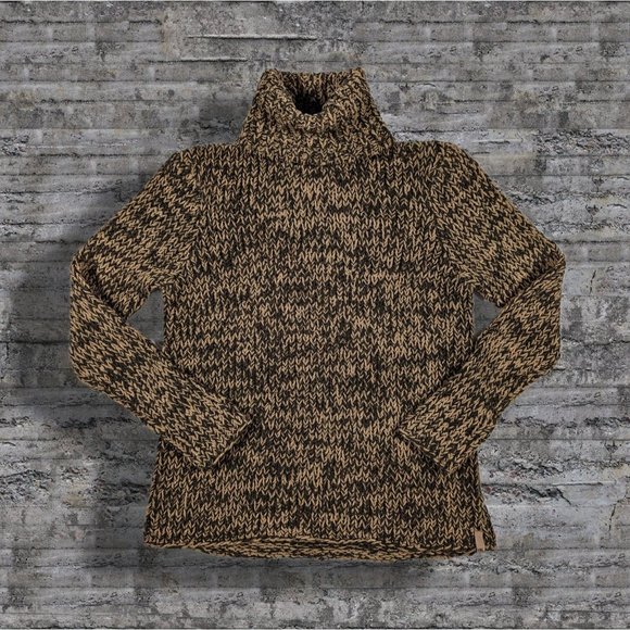 Calvin Klein Sweaters - Calvin Klein Super Chunky "Hand Knit Look" Caramel Brown Turtleneck Sweater sz M